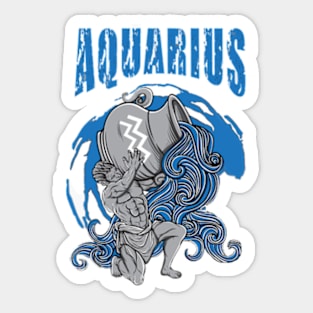 Aquarius God Sticker